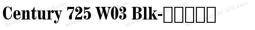 Century 725 W03 Blk字体转换